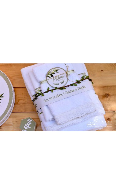 Trusou de botez cu motive frunze maslin Olives 4